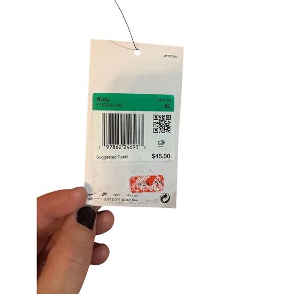 NWT SZ XL - Kids' Nike Fleece Hoodie Apricot Agate - Picture 3 of 3